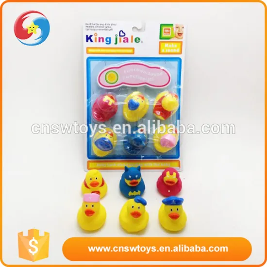 Customized cute six models duck shaped floating bath toys