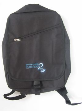 Eco Gift Black 600d Polyester Unisex Backpack Bag