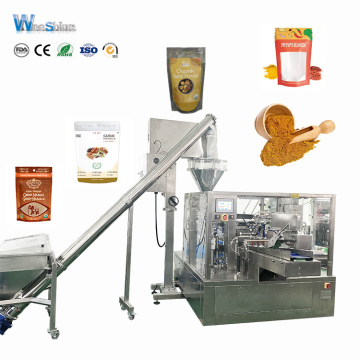 Doypack Rotary Premade Pouch Spice Powder Packing Machine