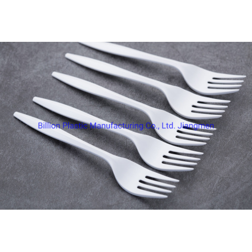 White Plastic Food Grade PP Disposable Plastic Fork