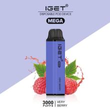 IGET MEGA 3000 PUMPS DISPACTIBLE VAPE PEN