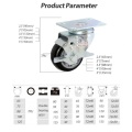 PU Caster with Brake Shopping Trolley Wheel