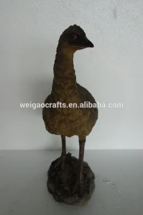 Lively polyresin emu, resin emu sculpture