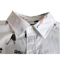 Men Causal Cotton Print Short Sleeve Shirt