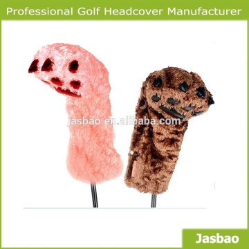 Customer Made of Golf Club Head Cover With Bear Paw Pattern