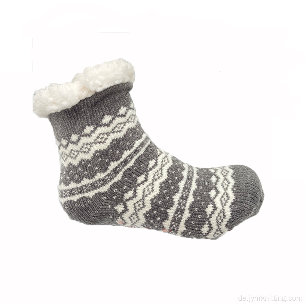 Kinder maßgeschneiderte wärmere fuzzy flauschige Slipper -Socken