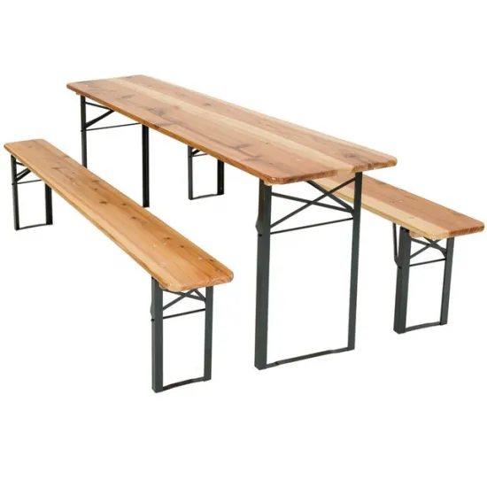 German Foldable Wooden Beer Table and Bench Set