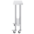stainless steel dining tables with wheels for homes