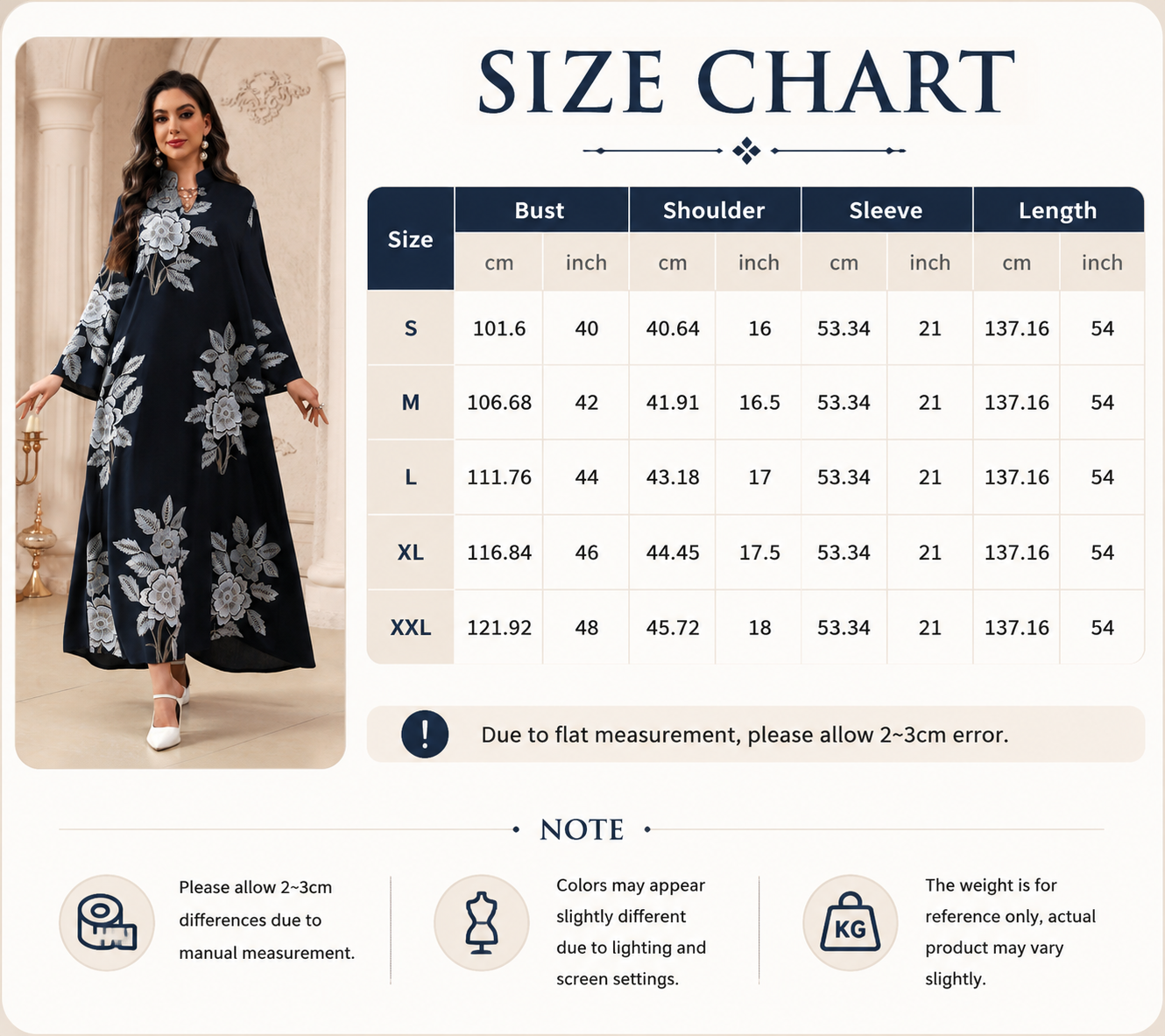 Floral Embroidered Abaya Dress with Loose Fit Design