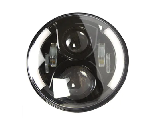WUKMA DOT Approved 7 Inch 12v/24v LED Combi Reflector Headlights with DRL for Car and Motorcycle