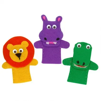 2014 new design animal felt finger puppets, hot puppet animals felt