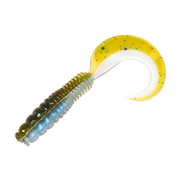 Plastic Worm Bait Rolling Tail Silicone Soft Baits - 65mm-2g 8pcs/pack, 75mm-3g 7pcs/pack for Fishing Lures