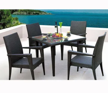 Outdoor Garden Rattan Wicker Dining Furniture Set