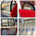 Commercieel Italiaans ijsdisplay vriezer