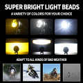 White And Yellow Dual Color Motorcycle Spotlight