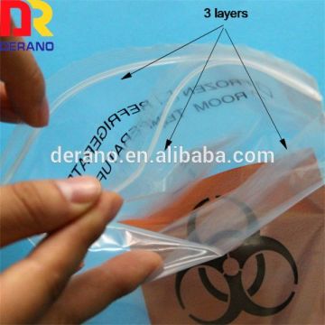 LDPE printed medical specimen bag