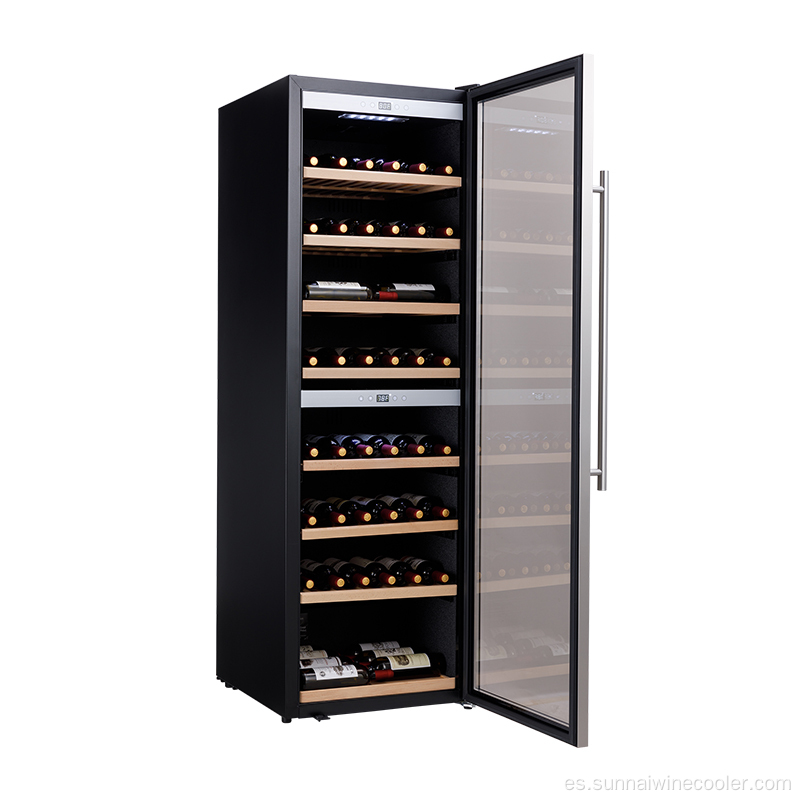 Gabinete de vino humiddad constante de acero inoxidable