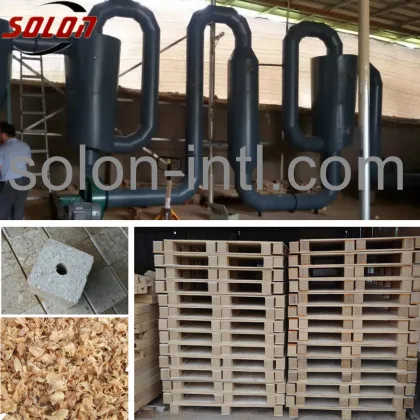 Hot air/airflow/pipe sawdust dryer