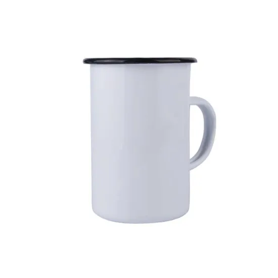 12 Oz Tea Enamel Mug Coffee Mug Camping Drinking Cups White Blue Green Black Red Yellow Purple Indoor and Outdoor