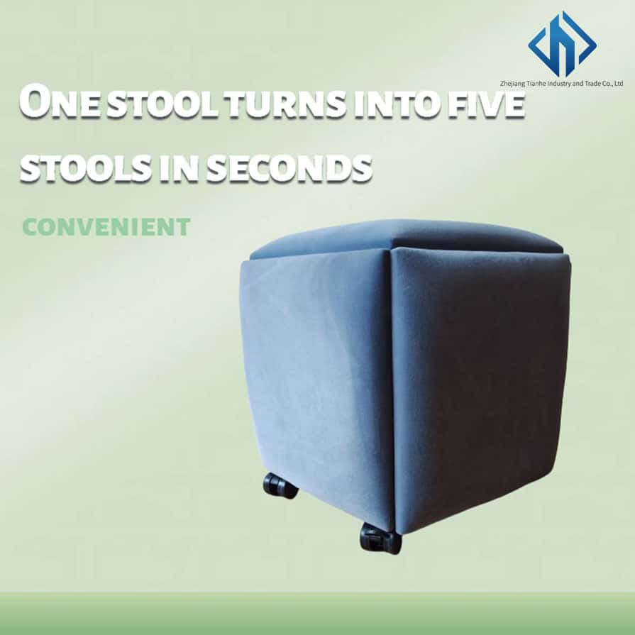 Taburete cúbico multifuncional 5 en 1
