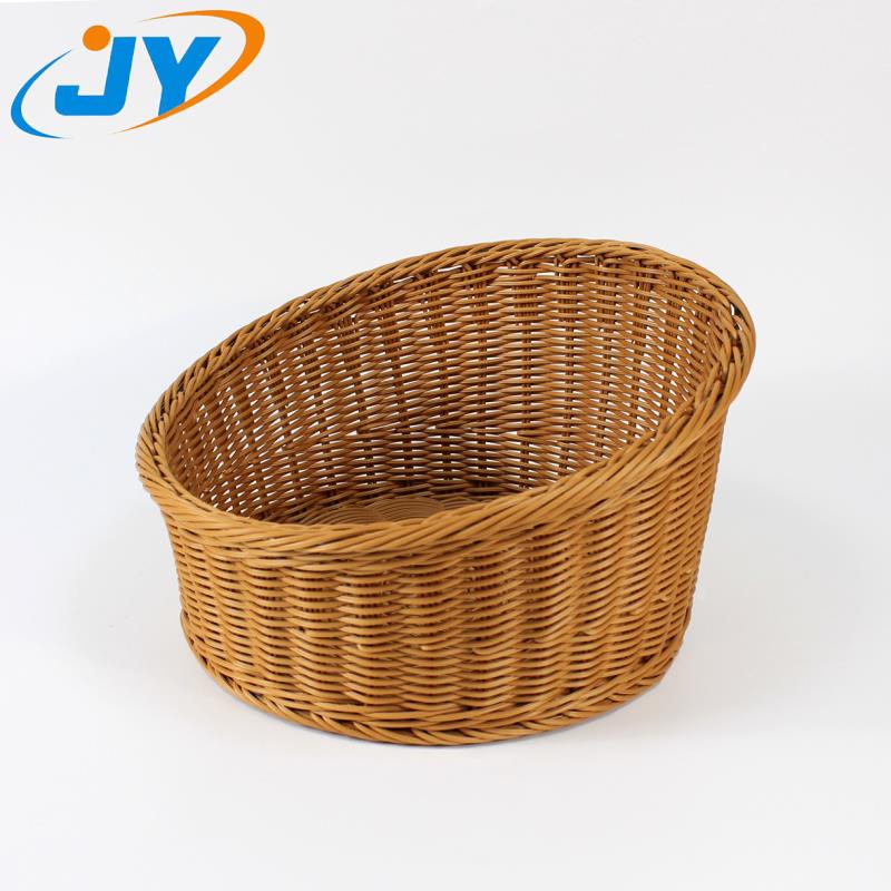 Plastic washable rattan bread basket with LEGB