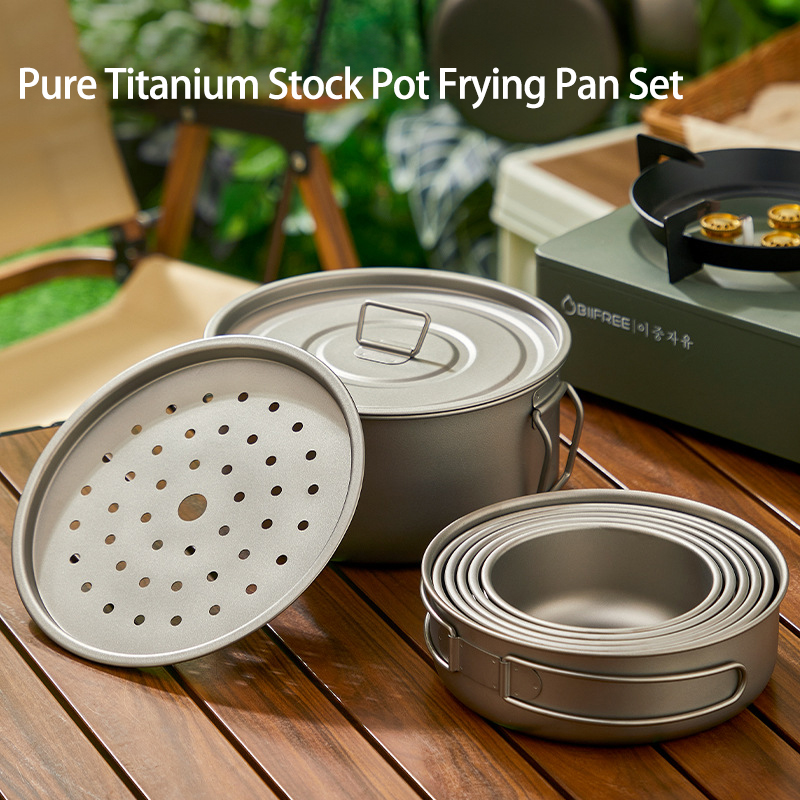 titanium cookware set camping titanium cookware set camping