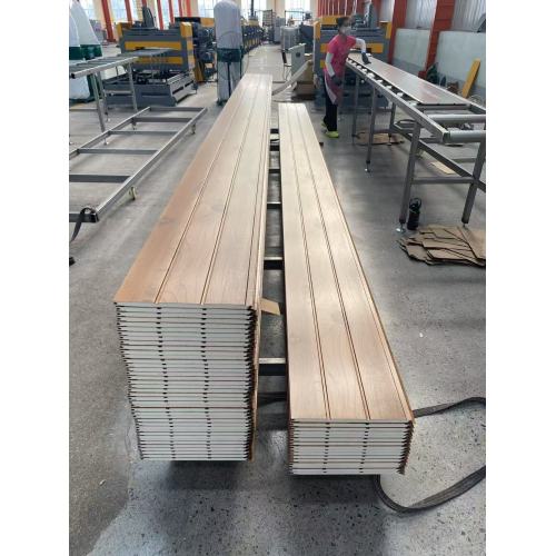 Decorative Polyurethane Sandwich Panel with Teak for Walls