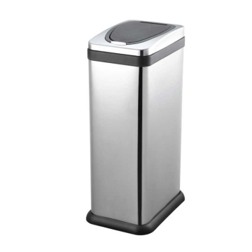 Custom Logo 25L Stainless Steel Touch-Open Waste Bin for Home and Office