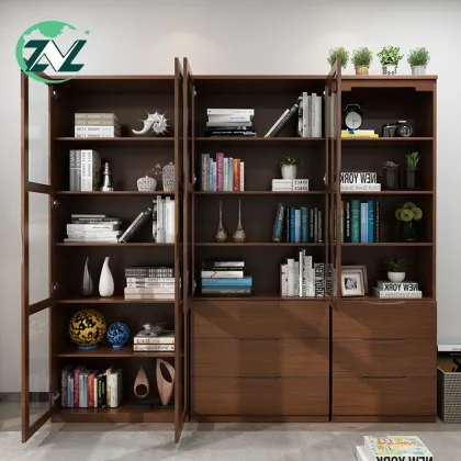 Wooden Book Shelf Cabniet Bookcase Convertible