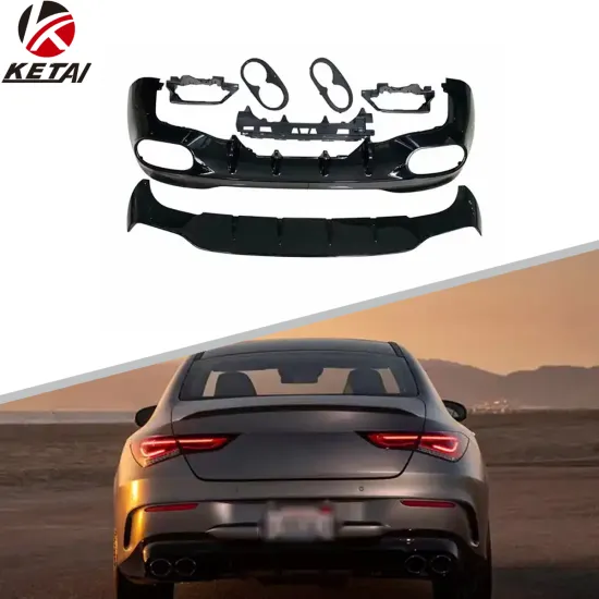 PP Material Car Bumper Rear Diffuser for BENZ W118 AMG 2019+