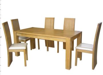 Dining table / Leather dining chair