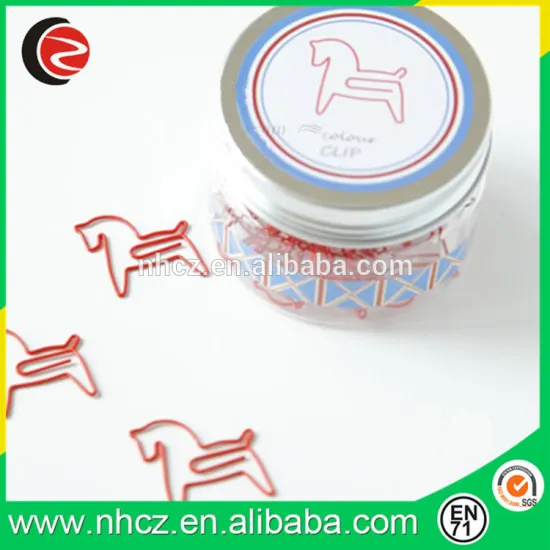 Red Horse Shaped Paper Clip PVC Box