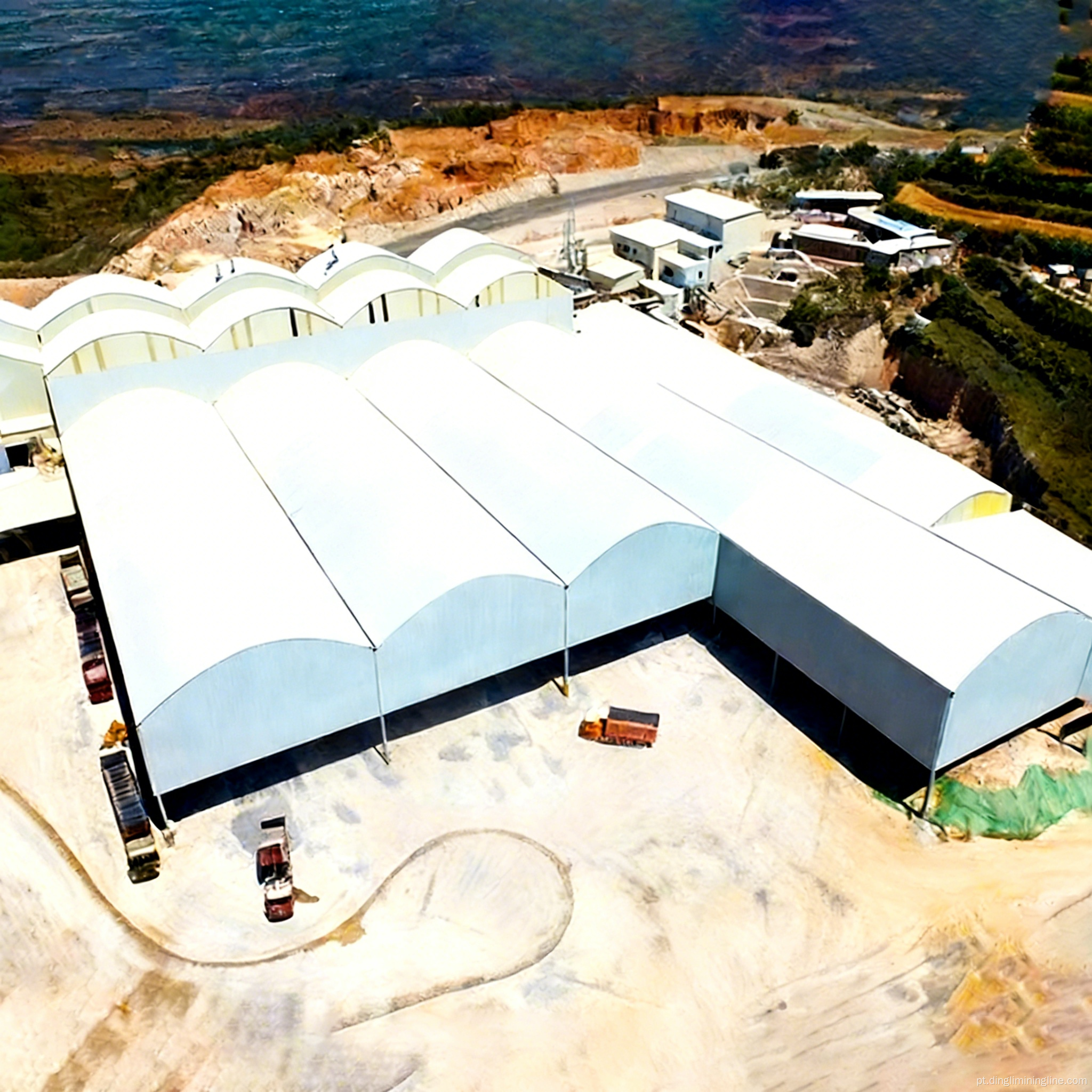 Planta avançada de processamento de minério de ferro com alto rendimento