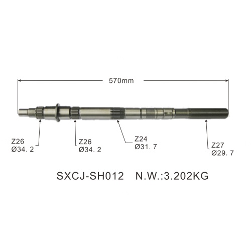 OEM Customized High-Quality Manual Auto Parts Gear Shaft 8-94435-162-0 for ISUZU TFR54