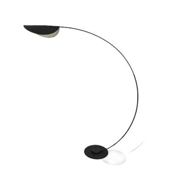 Modern Black LED Floor Lamp for Hotel and Living Spaces