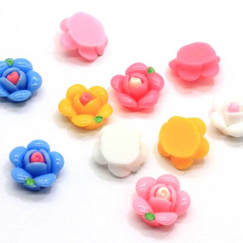 Wholesale Resin Artificial Flower Resin Cabochon 100pcs Colorful Beautiful for Craft Decoration Slime Supplies DIY