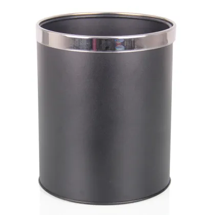 Waste Paper Basket Metal Trash can Litter Bin