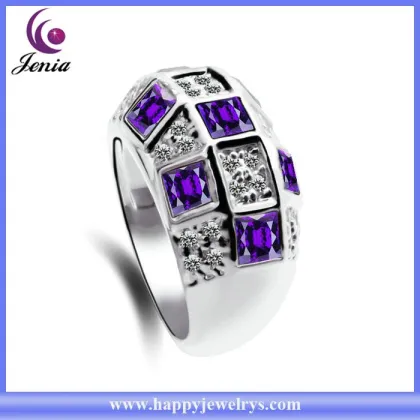 Alibaba express hot selling white Austrian crystal elegant gold diamond ring ( YWR2014794-2)