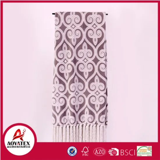 printed flannel fleece borrego blanket with Chenille tassel