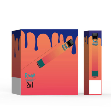 2021 Pena vape sekali pakai 2 in 1 RandM 2400 terbaru
