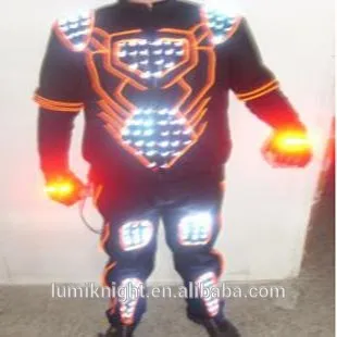 illuminated LED robot clothing for evening performance