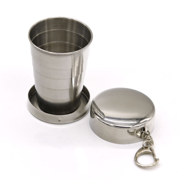 Stainless Steel Collapsible Camping Cup and Utensils Set