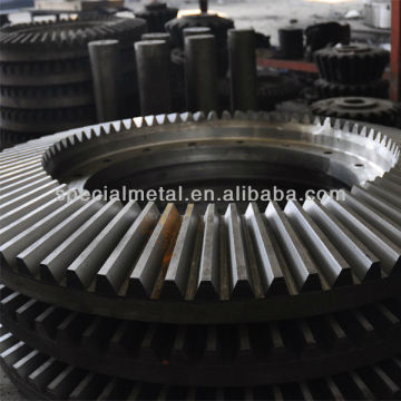 Axial heavy duty bevel gear