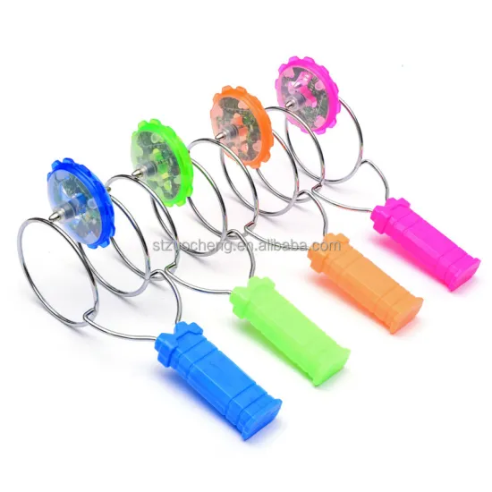 Magnetic Flash Metal, Plastic Spinning Top Toy with Light: The Latest Addition to the Flea Market Products