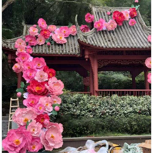 Yaratıcı çiçek sanatı manzara dekoratif kurulumu