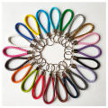 Hot Sale PU Leather Braided Woven Rope Keychain DIY Bag Key Chain Holder Car Trinket Keyring Promotional Keychains & Carabiners