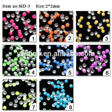 Fluorescent Neon Rivet 3D Nail Art Round Neon Metal Stud Nail Rhinestone Gem