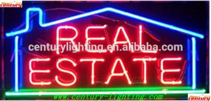 real estate neon sign