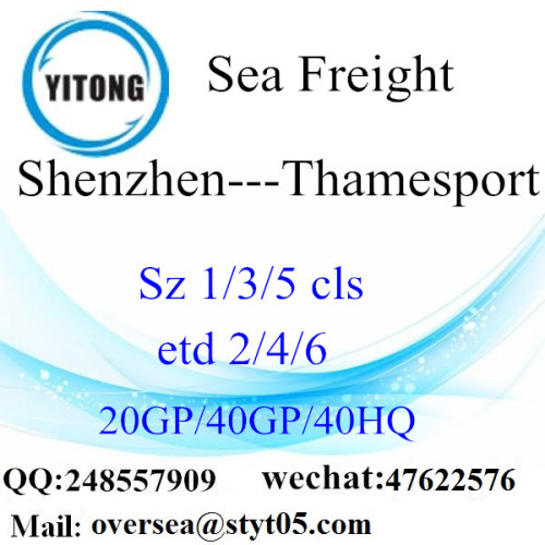 Puerto de Shenzhen Transporte marítimo de carga a Thamesport