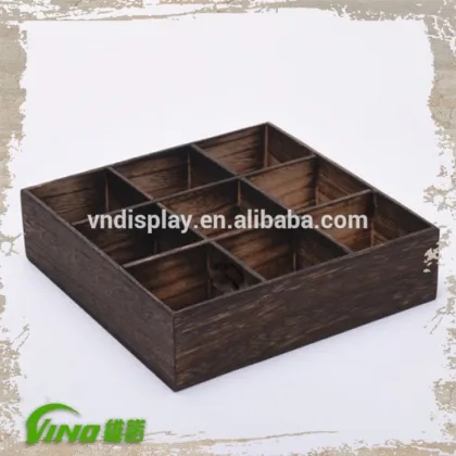 Wood Tea Tray , Tea Display Rack , Compartment Tray